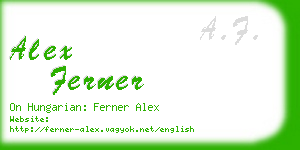 alex ferner business card